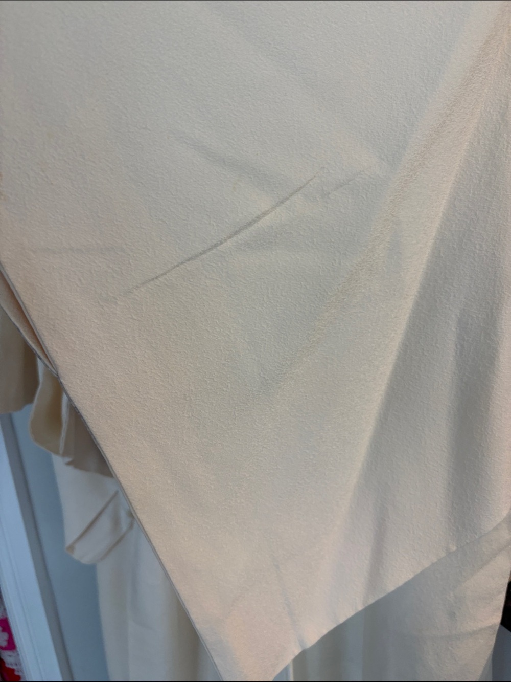 Vintage Silk And Crepe Di Sheen Long Kimono Coat - image 7